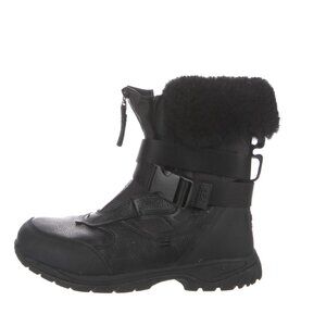 UGG Leather Fur Trim Hiking Boots Women's Size: 9.5 | US 9.5